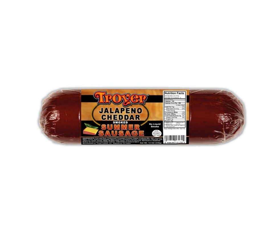 Smoked Summer Sausage Jalapeno Cheddar Troyer Market