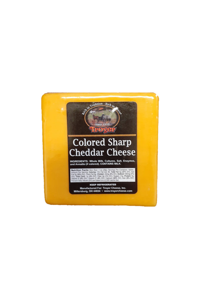 Colored Sharp Cheddar Cheese (10oz) Troyer Market
