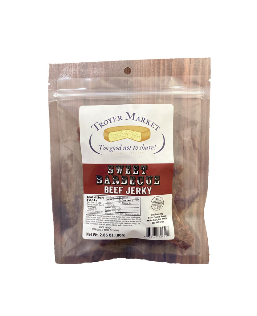 Sweet Barbeque Beef Jerky (2.85oz) Troyer Market