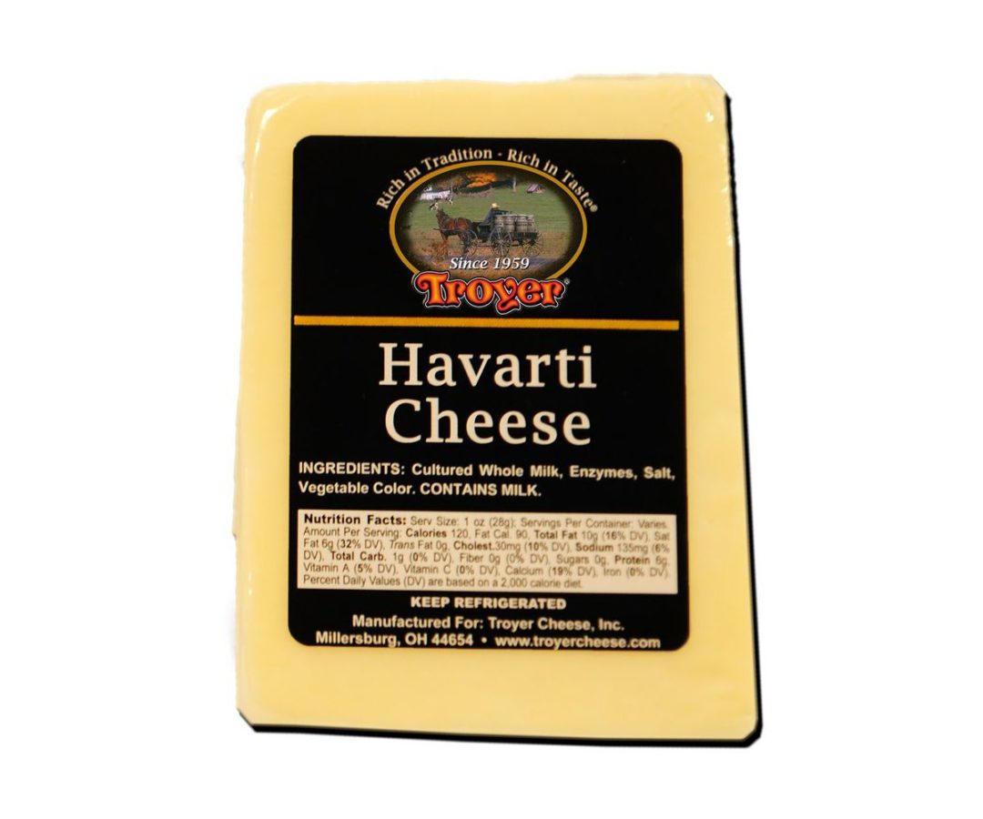 Havarti Cheese (1lb) Troyer Market